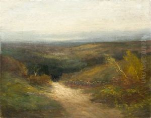 Expansive Landscape Looking Out To The Sea by George William Whitaker
