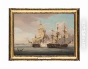Hms Crescent, Under The Command Of Captain James Saumarez, Capturing The French Frigate Reunion Off Cherbourg, 20 October 1793