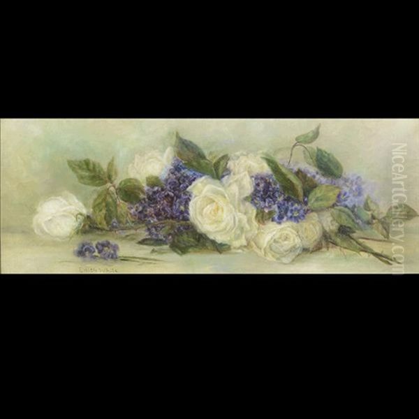 White Roses & Forget-me-not's - view 1