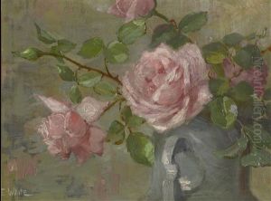 Red Roses; Pink Roses (pair) by Edith White