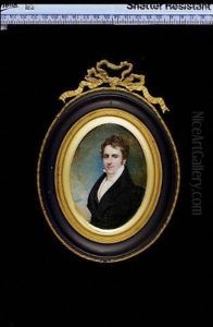 Self-portrait Of The Artist As A Young Man, Wearing A Black Coat, White Waistcoat And Cravat by Henry Hopley White