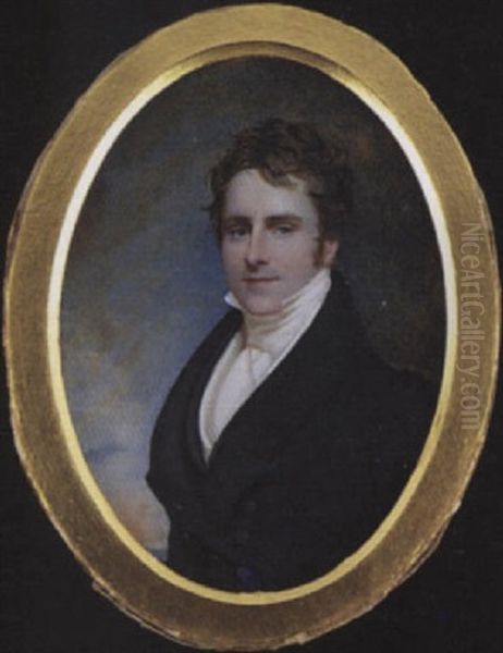A Self-portrait, As A Young Man, Wearing Black Coat, White Waistcoat And Cravat - view 1