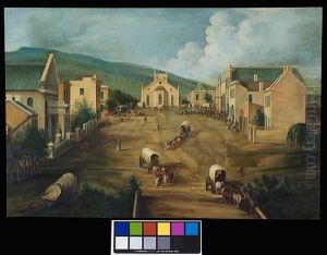 Church Square, Grahamstown (after Thomas Baines) by Jessie Grant White