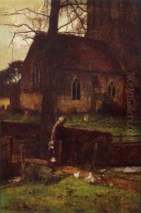 Mere Et Enfant Devant L'eglise Mere Et Enfant Devant L'eglise