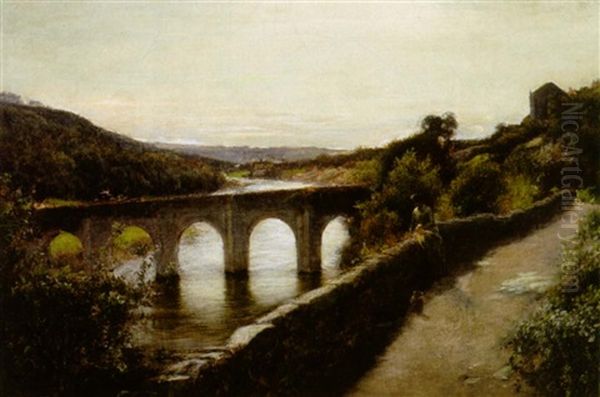 Gunnislake Bridge On The River Tamar, Cornwall - view 1