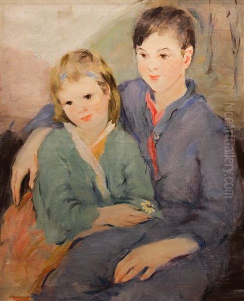 Portrait Of A Brother And Sister - view 1