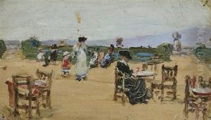 Genre Scenes (set Of 4 Works)