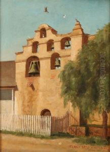 San Gabriel Mission - Bell Towe by Frank Reed Whiteside