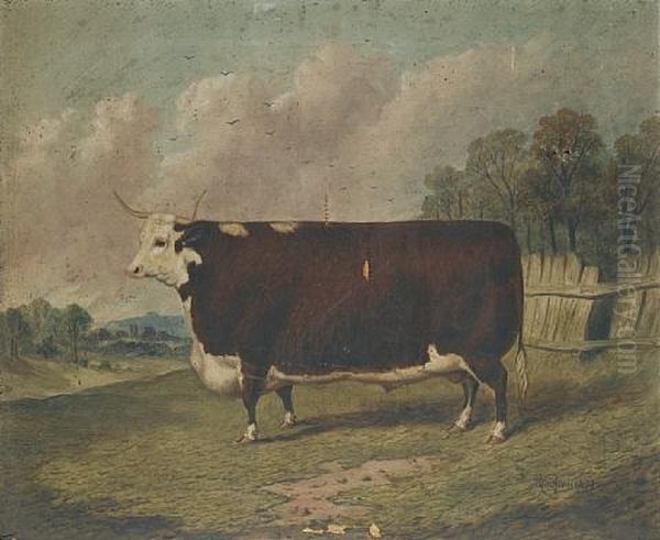 A Prize Cow In A Landscape - view 1