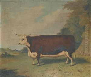 A Prize Cow In A Landscape by Richard Whitford Jr.