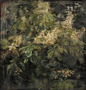 Chestnut In Bloom/a Diptych by Sarah Wyman Whitman