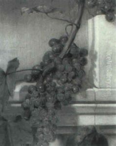 Grapes On A Balustrade by John Bernard Whittaker