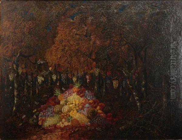 Fruit And Birds In A Forest - view 1