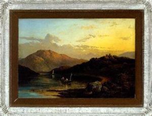 Fishermen On The Lake by Thomas Whittle the Elder