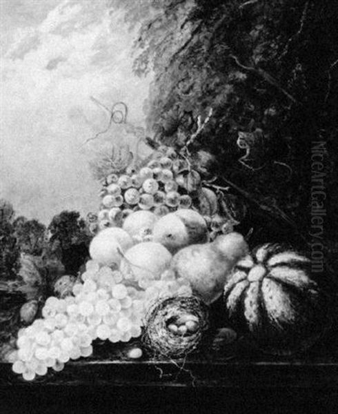 Still Life With Fruit On A Ledge - view 1