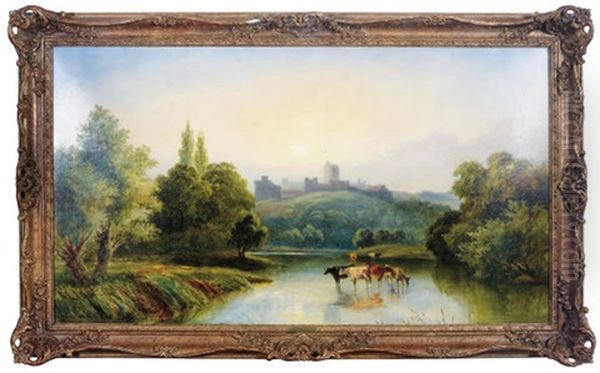 A View Of Windsor Castle Across A River Valley - view 1