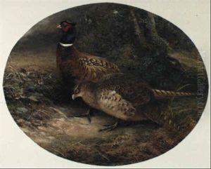 Pheasants by Charles Whymper
