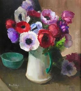 Anemones In White Jug