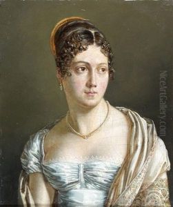 Portrait Presume De Madame De Remusat by Jean Baptiste Joseph Wicar