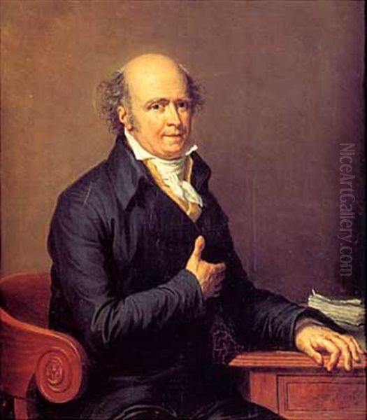 Portrait D'homme Assis A Son Bureau - view 1