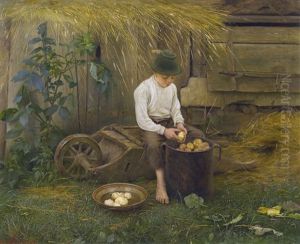 Der Kartoffelschaler by Raimund (Ritter von Brennerstein) Wichera