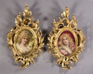 Portraits (pair) by Raimund (Ritter von Brennerstein) Wichera