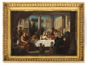 Wedding Feast by Adolph Friedrich Georg Wichmann