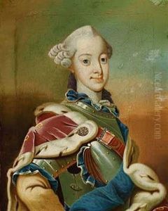 Portraet Af  Frederik V I Kyrads Og Med Elefantordenens Bla Band Over Skulderen (+ 3 Others; 4 Works)