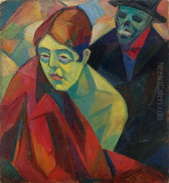 Der Tod Als Kavalier (+ Portrait Einer Dame Mit Pelzkragen Und Grunem Apfel, Verso) - view 1