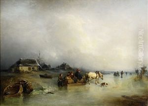 Sladfard Pa Is - Strandmotiv by Per Wickenberg
