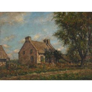 Old French Farmhouse, Montreal Island Near Youville by Robert J. Wickenden
