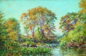 The Watering Place, Redeau River Near Ottawa, Ontario