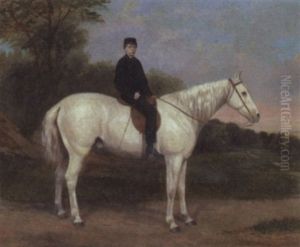 A Race Horse With Jockey Up by Richard Dodd Widdas