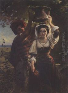 Begegnung Am Brunnen by Wilhelm Wider