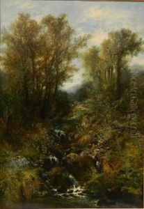 Landscape With Waterfalls by William Widgery