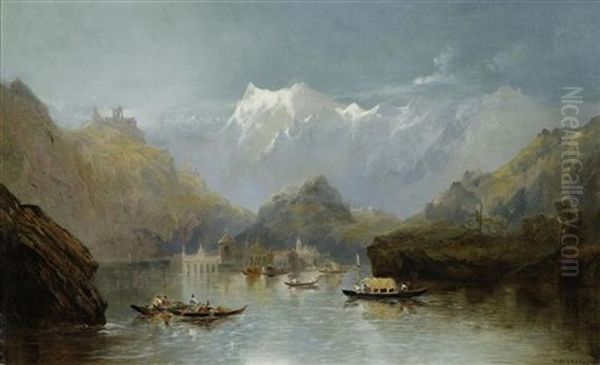Fantasie Landschaft An Einem See - view 1