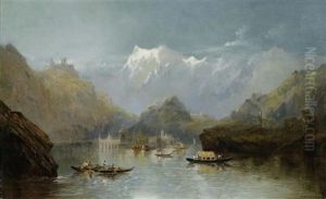 Fantasie Landschaft An Einem See