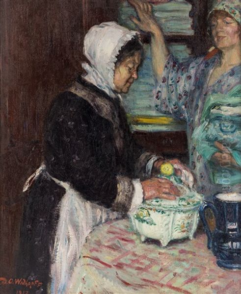 Woman Preparing Supper - view 1