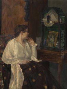 Lady Reading by Ludwig Wieden