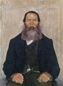 Bildnis Des Kleinbauern Lorenz Schwei Als Halbfigur by Franz Wiegele