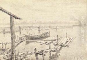 Boathouse by Isaak Izrailevitch Brodskii