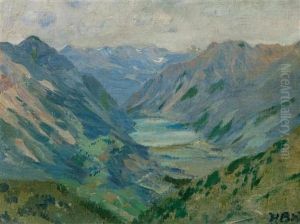 Lago Di Poschiavo Seen From Alp Grum