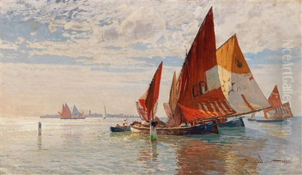 Fishermen In The Venetian Lagoon - view 1