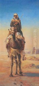 Junge Araberin Auf Einem Kamel by Artur Wielogtowski