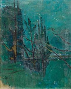 Park On A Starry Night by Walter Kurt Wiemken