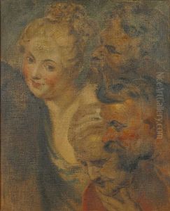 Studie Van Hoofden (study) by Antoine Wiertz