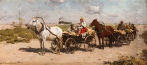 On The Way To The Fair by Alfred von Wierusz-Kowalski