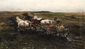 Na Wyscigi by Alfred von Wierusz-Kowalski