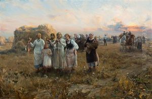 Dozynki by Alfred von Wierusz-Kowalski