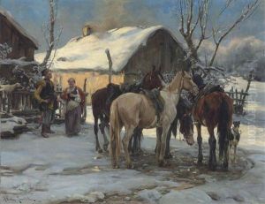 The Return Home by Alfred von Wierusz-Kowalski